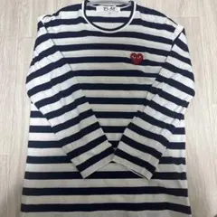 PLAY COMME des GARÇONS ボーダー長袖Tシャツ XL