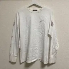 【MURUA×山代エンナ】フラワーラインロングスリーブTシャツ（ホワイト）