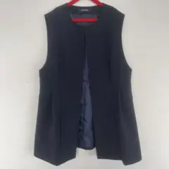OURHOME シルエットがきれいな2WAYペプラムベスト