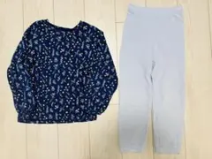 ユニクロ　花柄　長袖パジャマ　130cm 綿