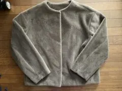 UNIQLO ノーカラー　スムースヤーンフリースノーカラージャケット　Lサイズ