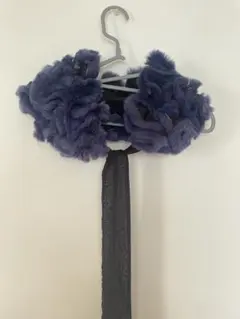 パープル ファーマフラー