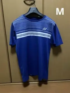 YONEX 青 Tシャツ Mサイズ　ヨネックスゲームシャツ
