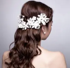 ブライダルアクセサリー ヘッドドレス  ヘアアクセサリー 結婚式 花 ジュエリー
