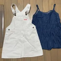 ボブソン　ホワイトデニム　ジャンパスカート