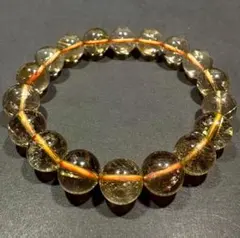 高透明 コッパールチルクォーツ ブレスレット 11mm 内径16cm｜繊細銅色 高透明 コッパールチルクォーツ ブレスレット 11mm 内径16cm｜繊細銅色