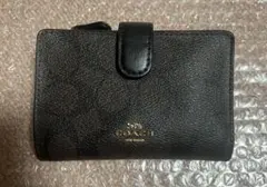 COACH ミディアム ウォレット シグネチャー 茶色　ブラウン系　２つ折り財布のサムネイル