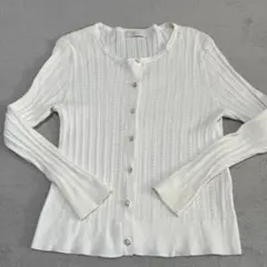 anySiS ホワイト カーディガン 長袖　オンワード樫山
