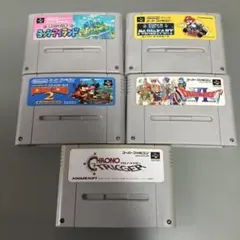 【ジャンク】スーパーファミコンソフト5本セットd