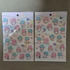 ペタペタシール　2枚セット　リトルツインスターズ　サンリオ