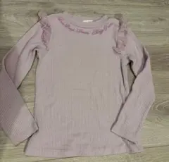 メゾピアノ 長袖Tシャツ 110cmフリル 刺繍 ロンT mezzopiano