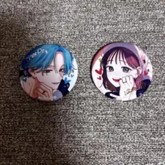 箔押し缶バッチ2個セット(顔だけじゃ好きになりません)②