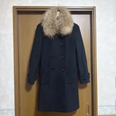 【美品】インデックス　2way ロングコート　 ファー付きコート L 毛100