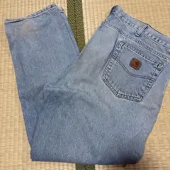 Carhartt デニム W30 カーハート ライトブルー ワイドパンツ