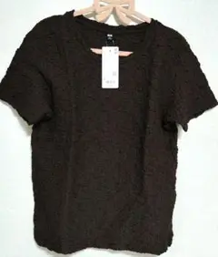 UNIQLO シャーリングTシャツダークブラウン Lサイズ新品