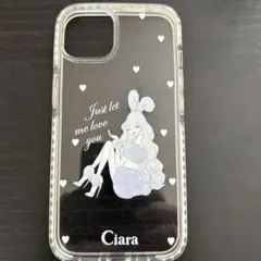 Ciara iPhone14用ケース うさ耳 女の子 ハート柄