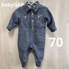 babyGAP デニムつなぎ風カバーオール　70