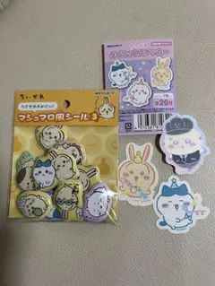 ちいかわマシュマロ風シール3 ダイカットステッカー3種類