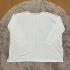 GRLホワイト 長袖カットソー シンプルFREE