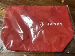 HANDS トートバッグ レッド 未使用