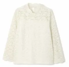 プロポーションボディドレッシング レース カットソー ブラウス オフホワイト