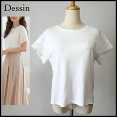 【美品】デッサン Tシャツ ティーシャツ シアースリーブ トップス ホワイト Mのサムネイル