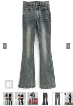 GRL ストレッチフレアデニムパンツ[cu535]