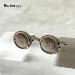 美品✨ バーバリーズ 楕円 シルバーカフス ボタン エクエストリアンナイト