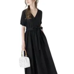 ツルバイマリコオイカワ カシュクール リネンマキシワンピース￥35200