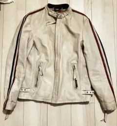 Schott シングルライダース ホワイト Lサイズ tk様専用 - メルカリ