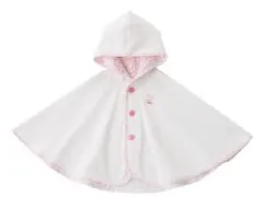 【新品】ミキハウス パイル素材お出かけポンチョ　70-90