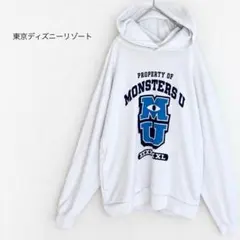 ♦︎ 東京ディズニーリゾート パーカー L 綿混 フード モンスターズインク