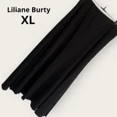 【大きいサイズ】 Liliane Burty ロングフレアスカート ブラックのサムネイル
