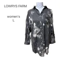 LOWRYS FARM シャツ ダンガリーシャツ 長袖 L 色ムラ加工のサムネイル