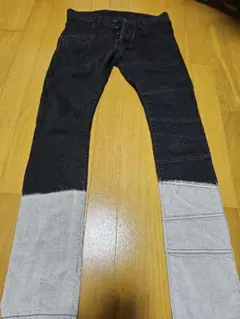 シャリーフ　バイカラースリムフィットデニムパンツ S