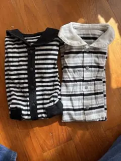 ストライプロンパース 2点セット