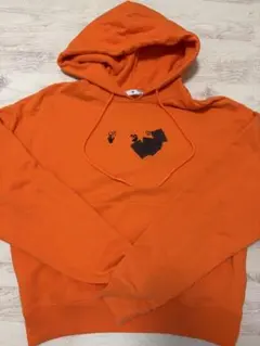 【美品】OFF-WHITE オフホワイト パーカー バックアロー オレンジ Mのサムネイル