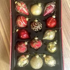 クリスマス　オーナメント　ガラス製