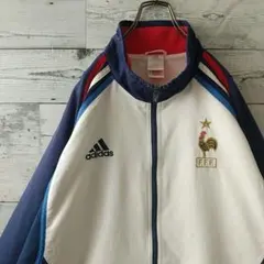 希少サイズ☆オールドアディダス フランス代表 刺繍ロゴ トラックジャケット 3L
