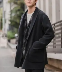 ブランケットリバー ショールカラーハーフコート