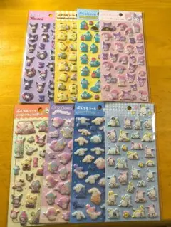ぷくっとシール　ダイソー　DAISO　8枚セット　サンリオ