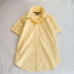 RALPH LAUREN ラルフローレン　ストライプ　シャツ　半袖　イエロー