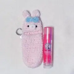 リップケース＊もこもこうさちゃん＊かぎ針編み＊ハンドメイド