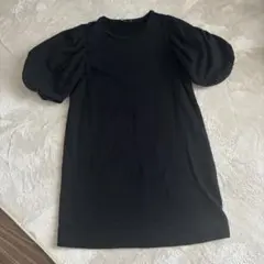 ZARA ブラック 半袖ミニワンピース M
