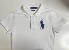 【美品】ポロラルフローレン ビッグポニー ポロシャツ ホワイト スリムフィット