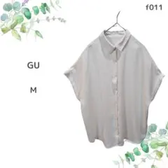 ジーユー　半袖　ブラウス　Mサイズ　ナチュラル　シンプルデザイン