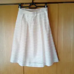 エニィスィス　ストライプスカート ホワイト