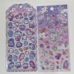 ユニコーン　シマエナガ　ボンボンドロップシール