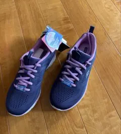 Skechers メモリーフォーム スニーカー ネイビー/パープル
