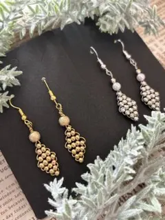 ビーズ装飾フックピアスセット